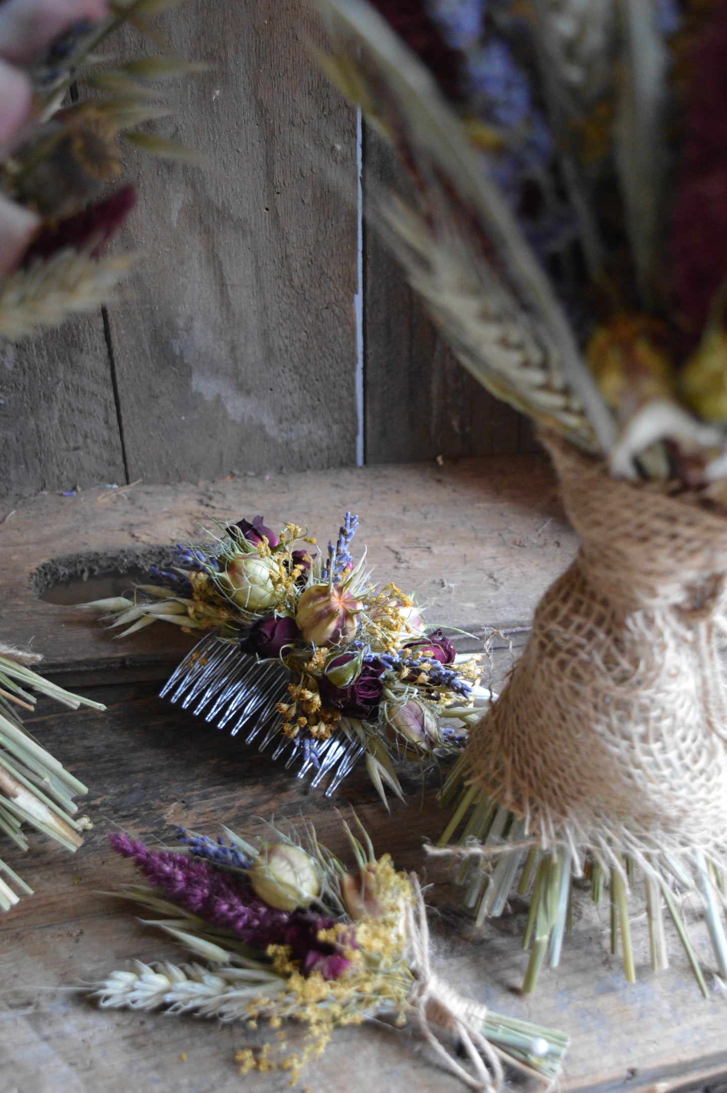Warm Winter Dried Flower Comb image 2