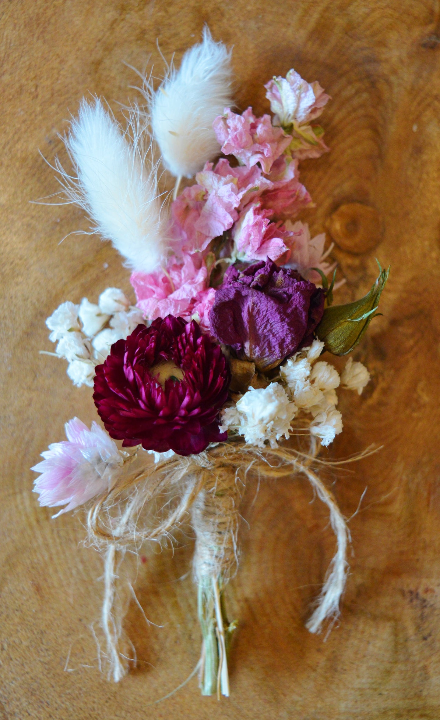 Pinks and Gypsophila Buttonhole image 1