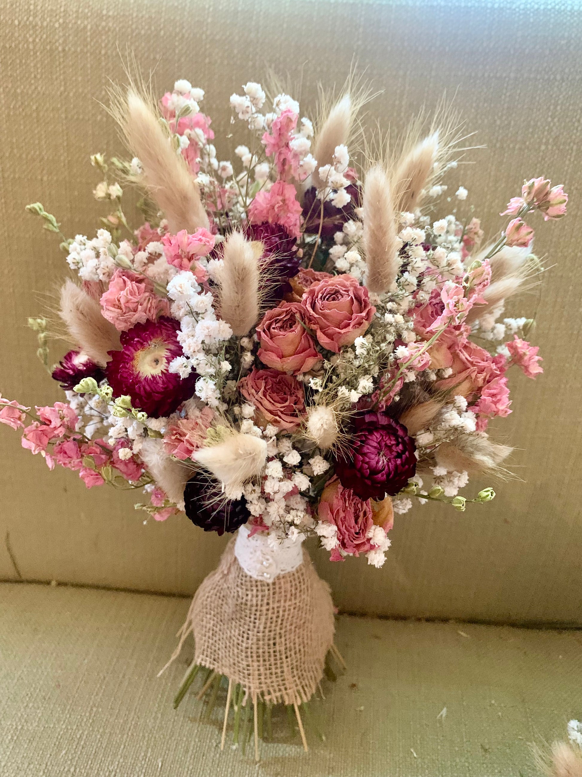 Gypsophila, Larkspur and Rose Bouquet image 0