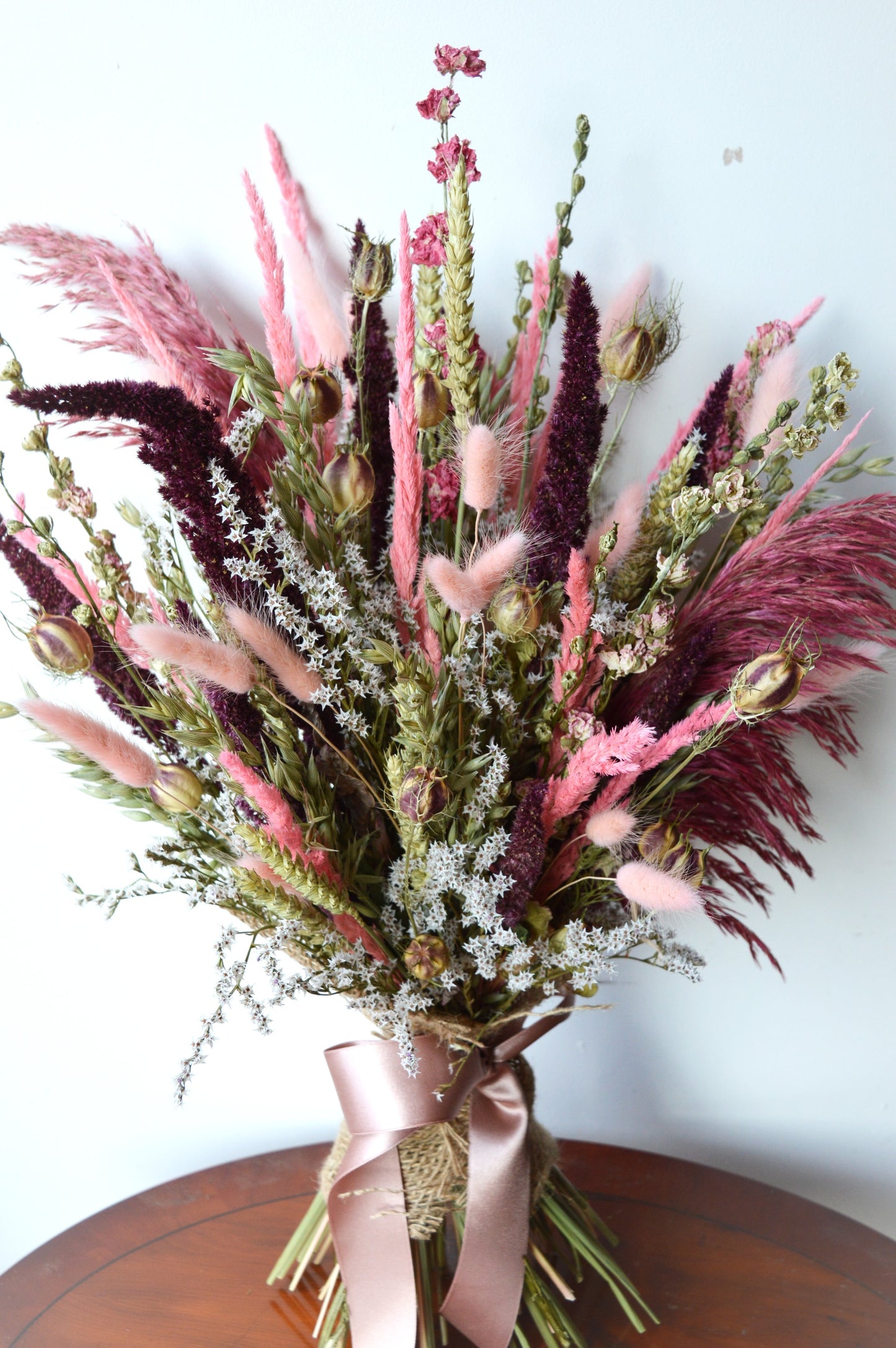 Dusky Pinks Dried Flower Bouquet image 0