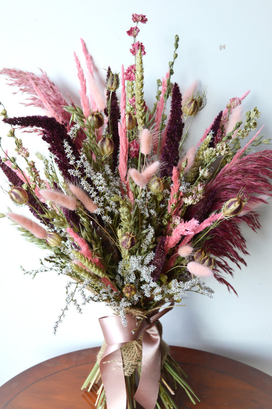 Dusky Pinks Dried Flower Bouquet image 0
