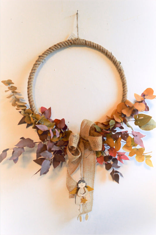 Preserved Eucalyptus Angel Wreath image 0