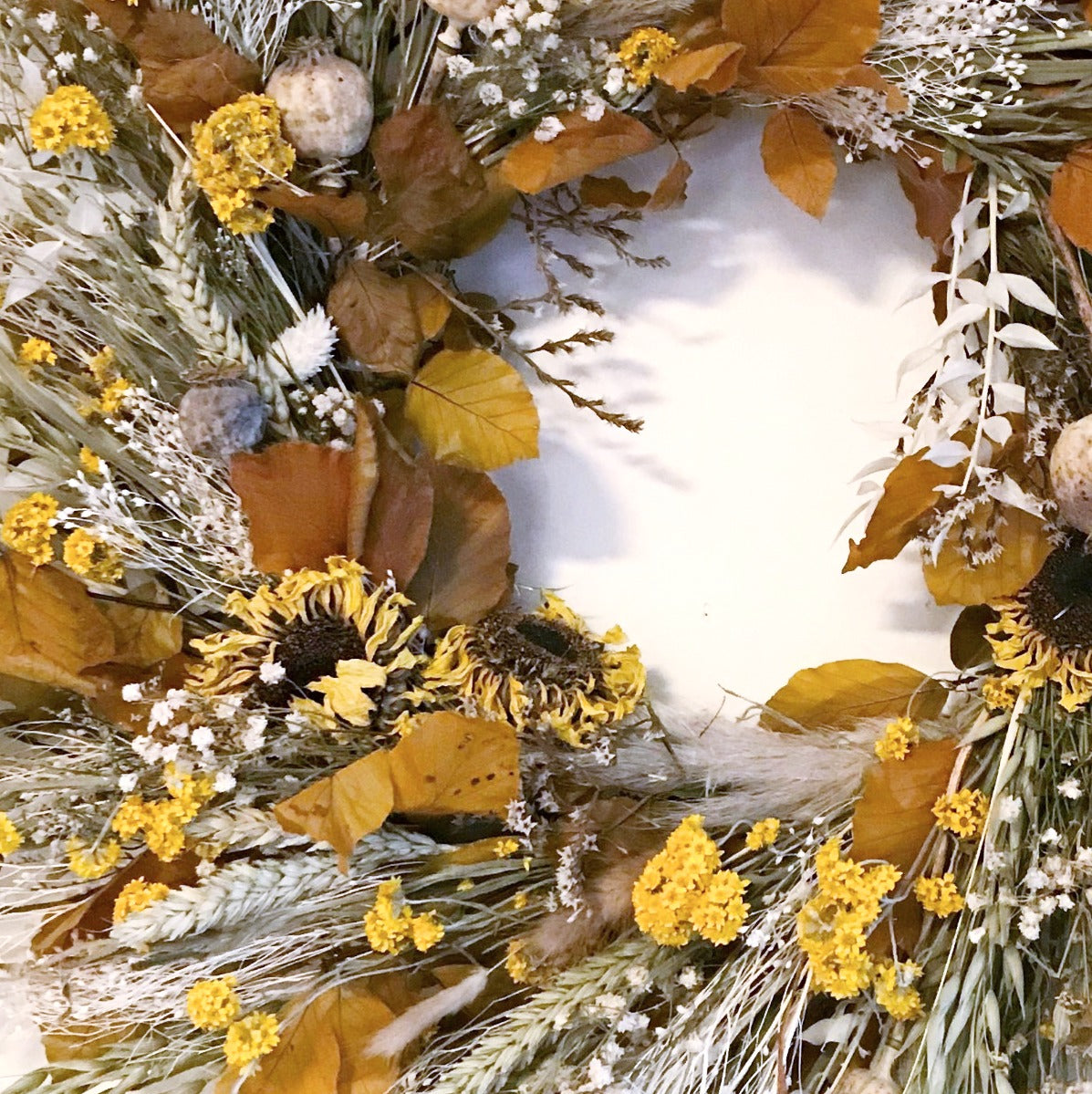 Ochre Dried Flower Wreath image 1
