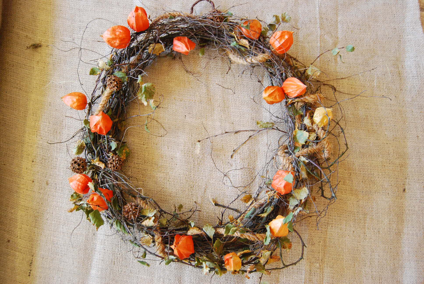 Autumn Dried Wreath Wall Hanging image 0