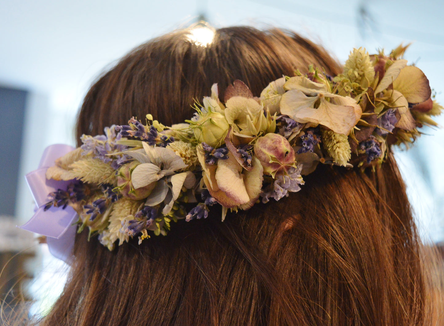 Lilac and Lavender Flower Crown image 1