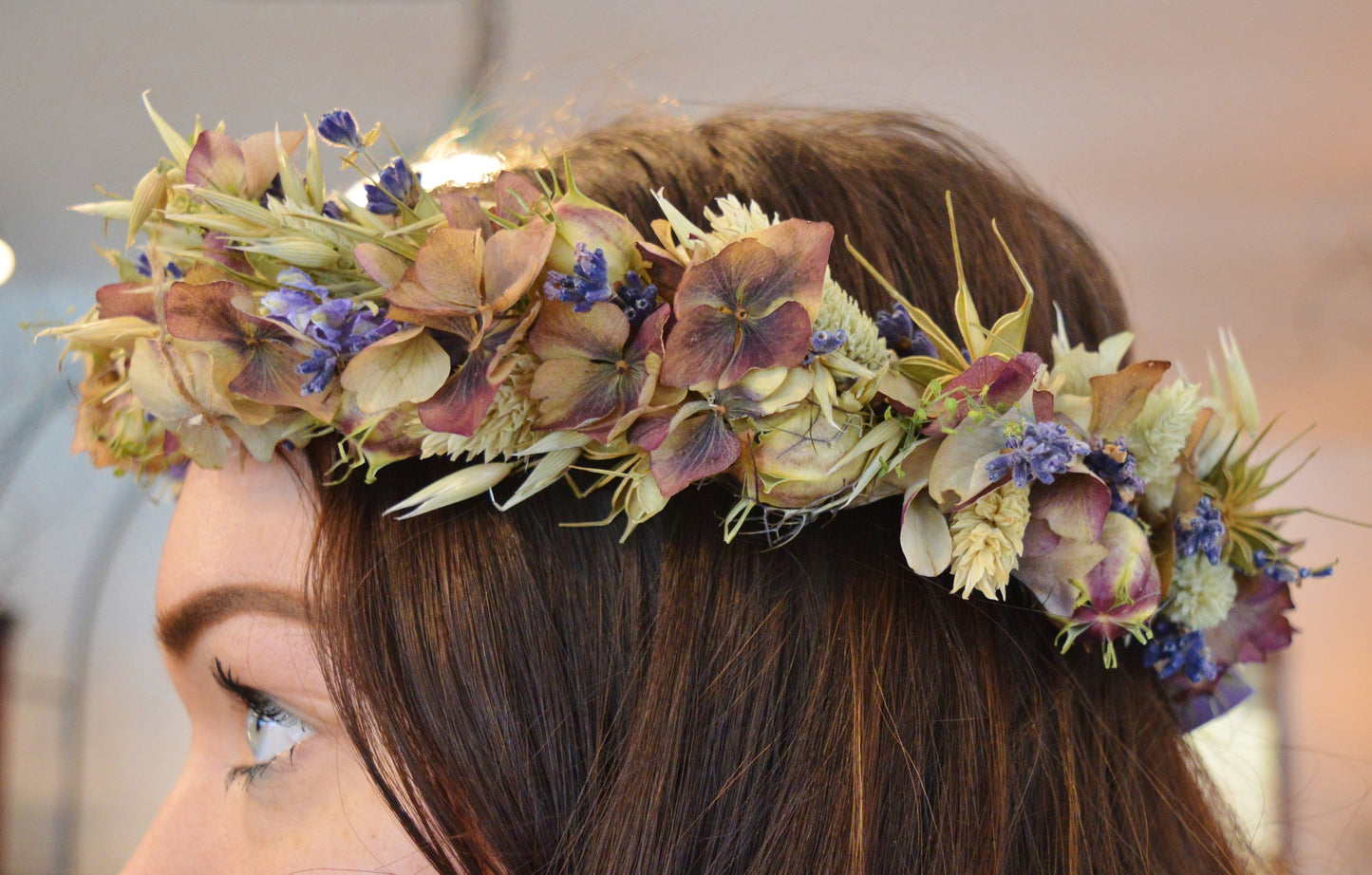 Lilac and Lavender Flower Crown image 2