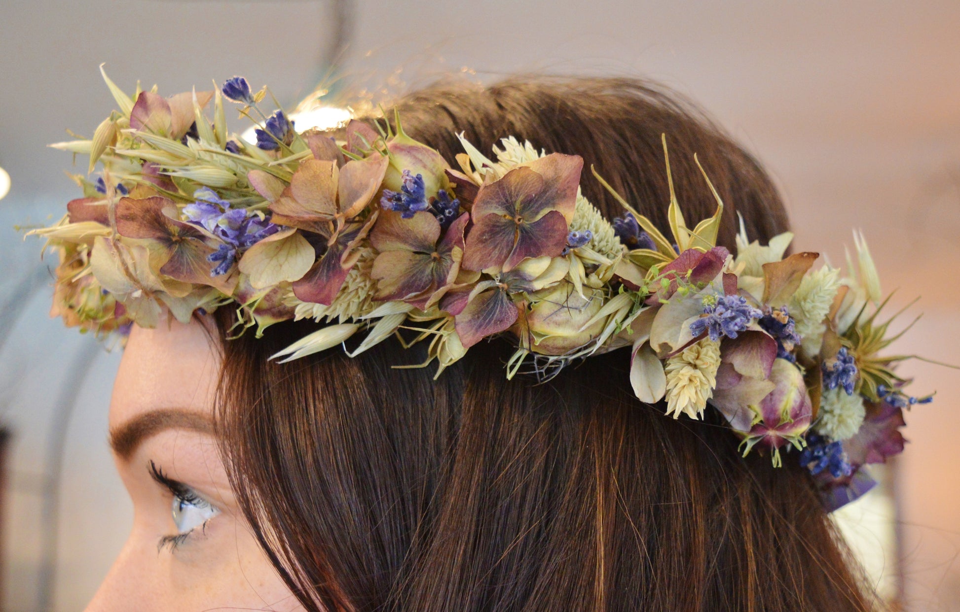 Lilac and Lavender Flower Crown image 2