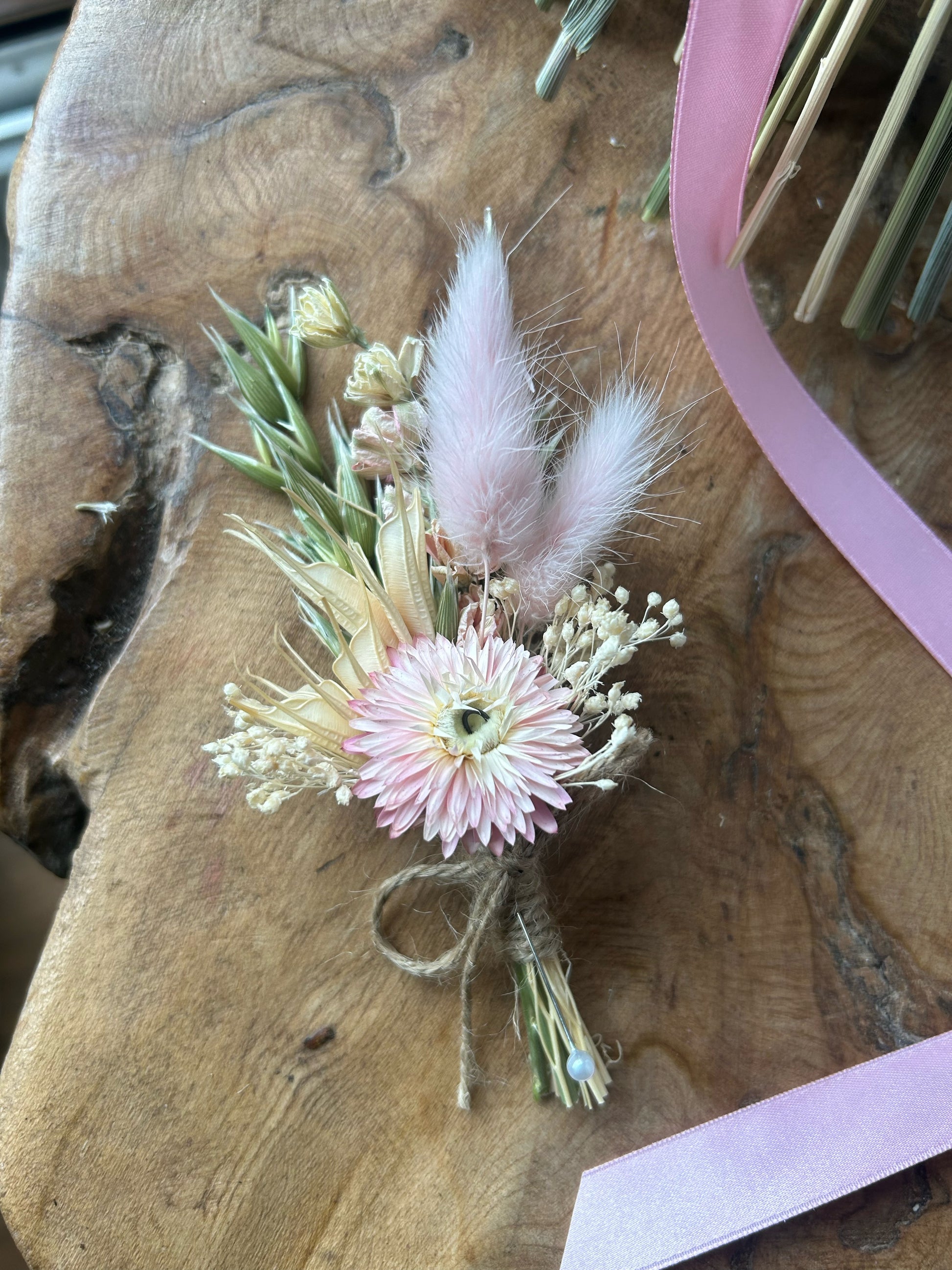 Pretty Pinks and Creams Buttonhole image 0