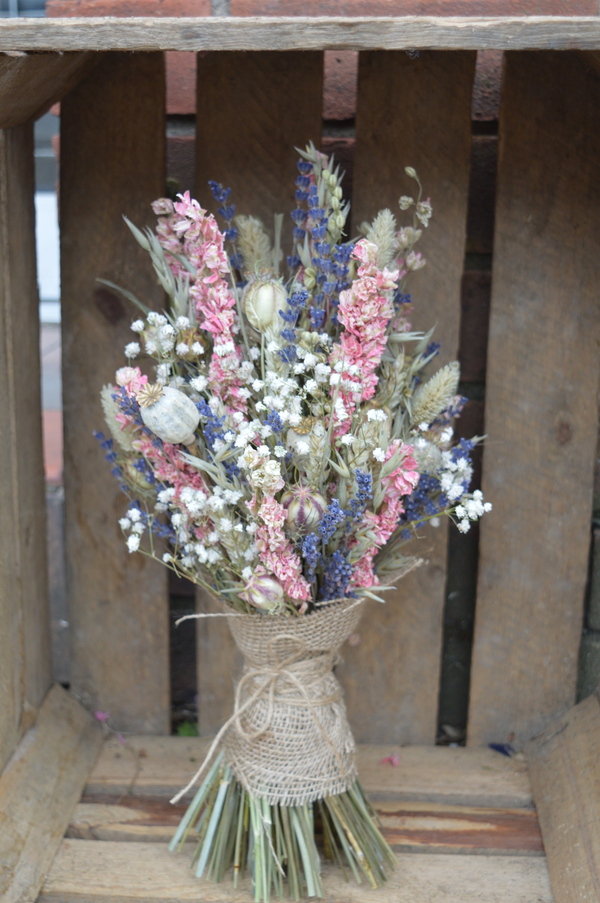 Pretty Dried Pastel Pink Bouquet image 0