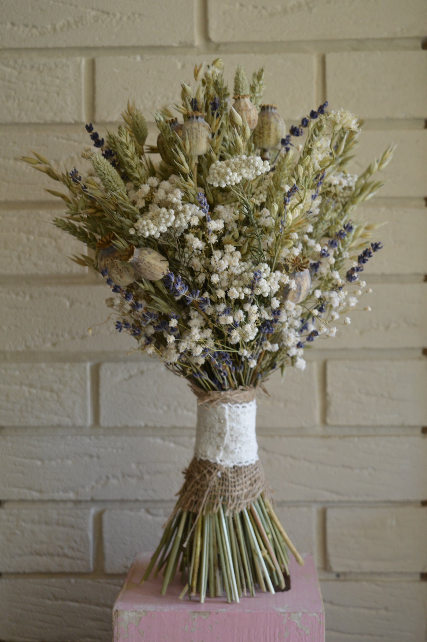 Natural Dried Bouquet / Rustic Dried Flower Bouquet / Dried Gypsophila / Wedding Bouquet / Eco Dried Flowers
