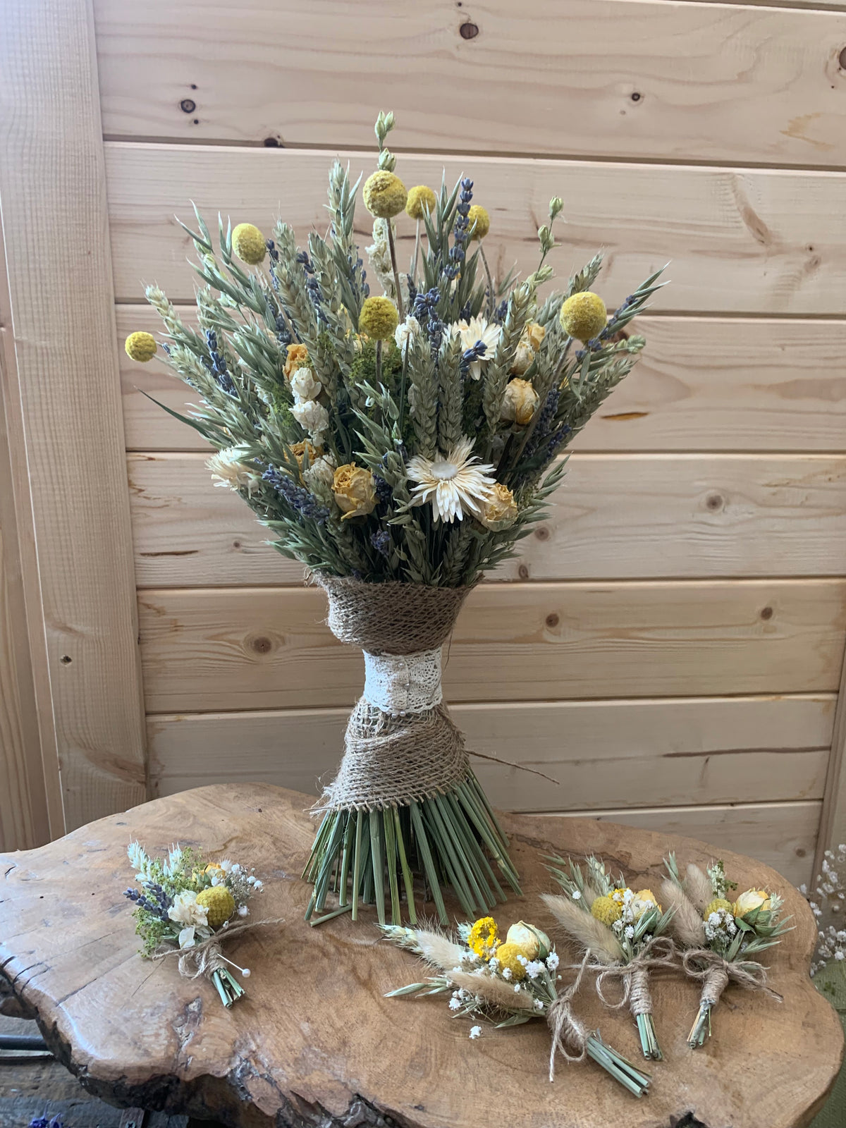 Summer Dried Bouquet / Boho Dried Flower Wedding / Rustic Dried Flowers The Dried Flower Shop