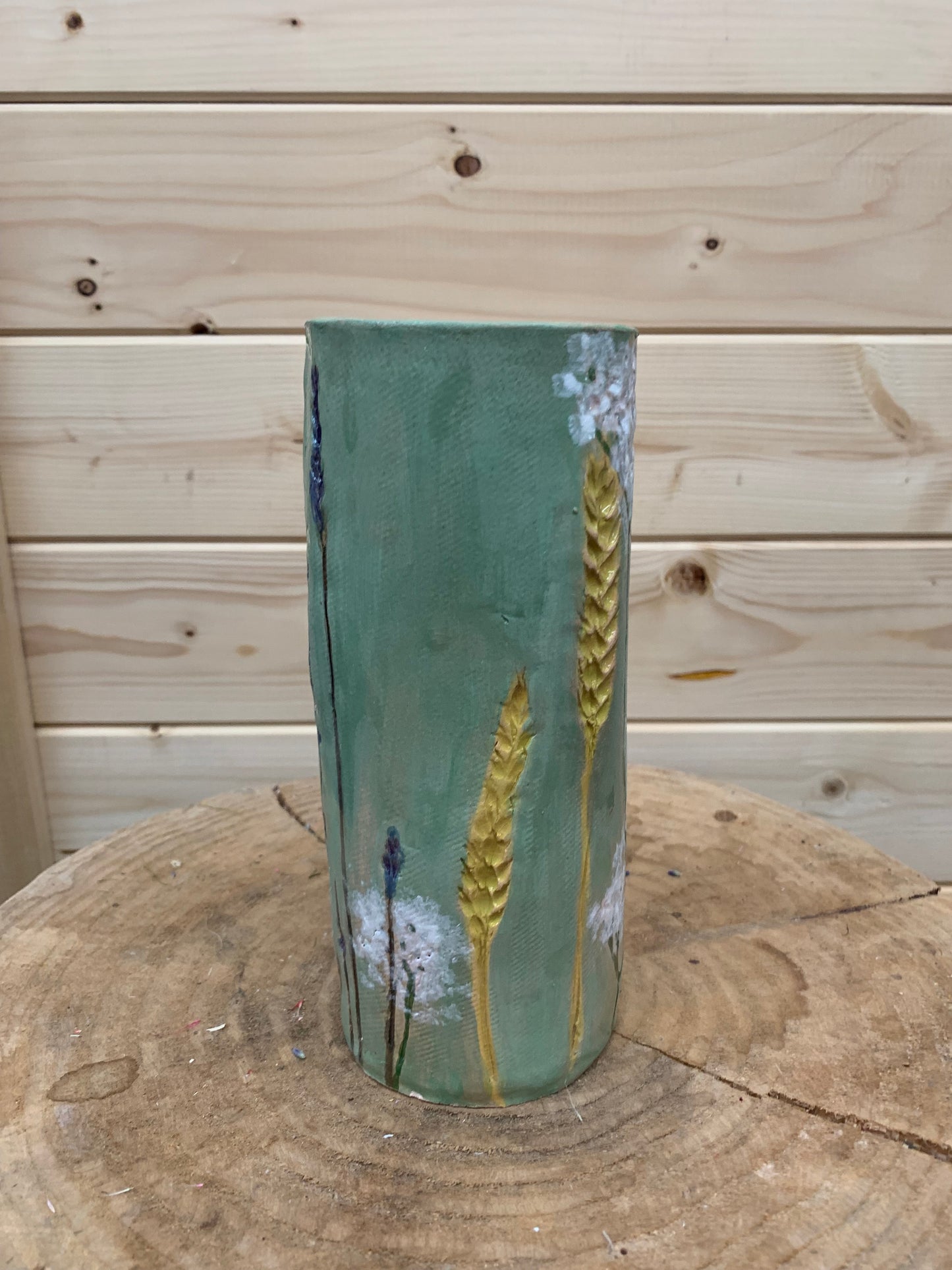 Dried Flower Vase / Homemade Pottery / Original Studio Pottery Vase