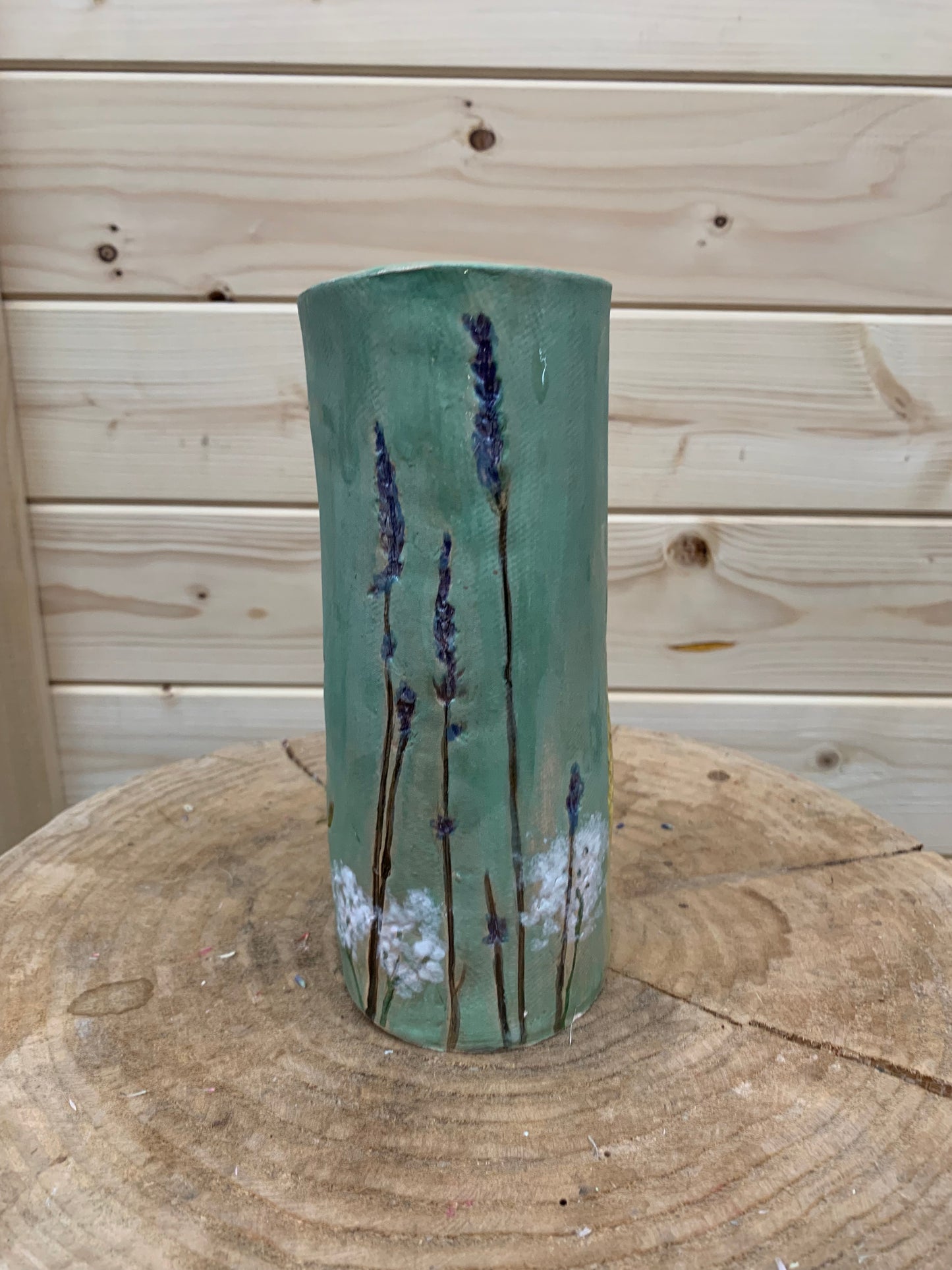 Dried Flower Vase / Homemade Pottery / Original Studio Pottery Vase