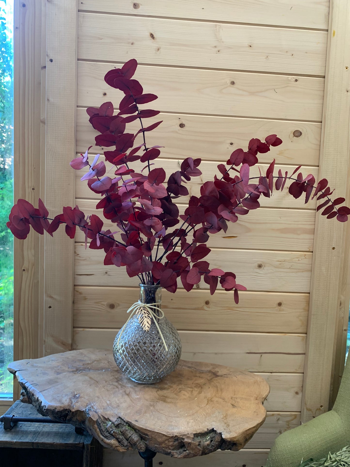 Preserved Eucalyptus - Red / Long Lasting Home Deco / Dried Flowers The Dried Flower Shop