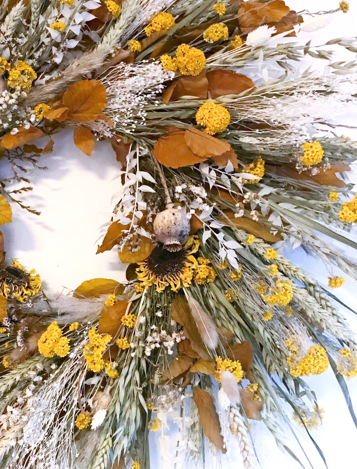 Ochre Dried Flower Wreath image 2