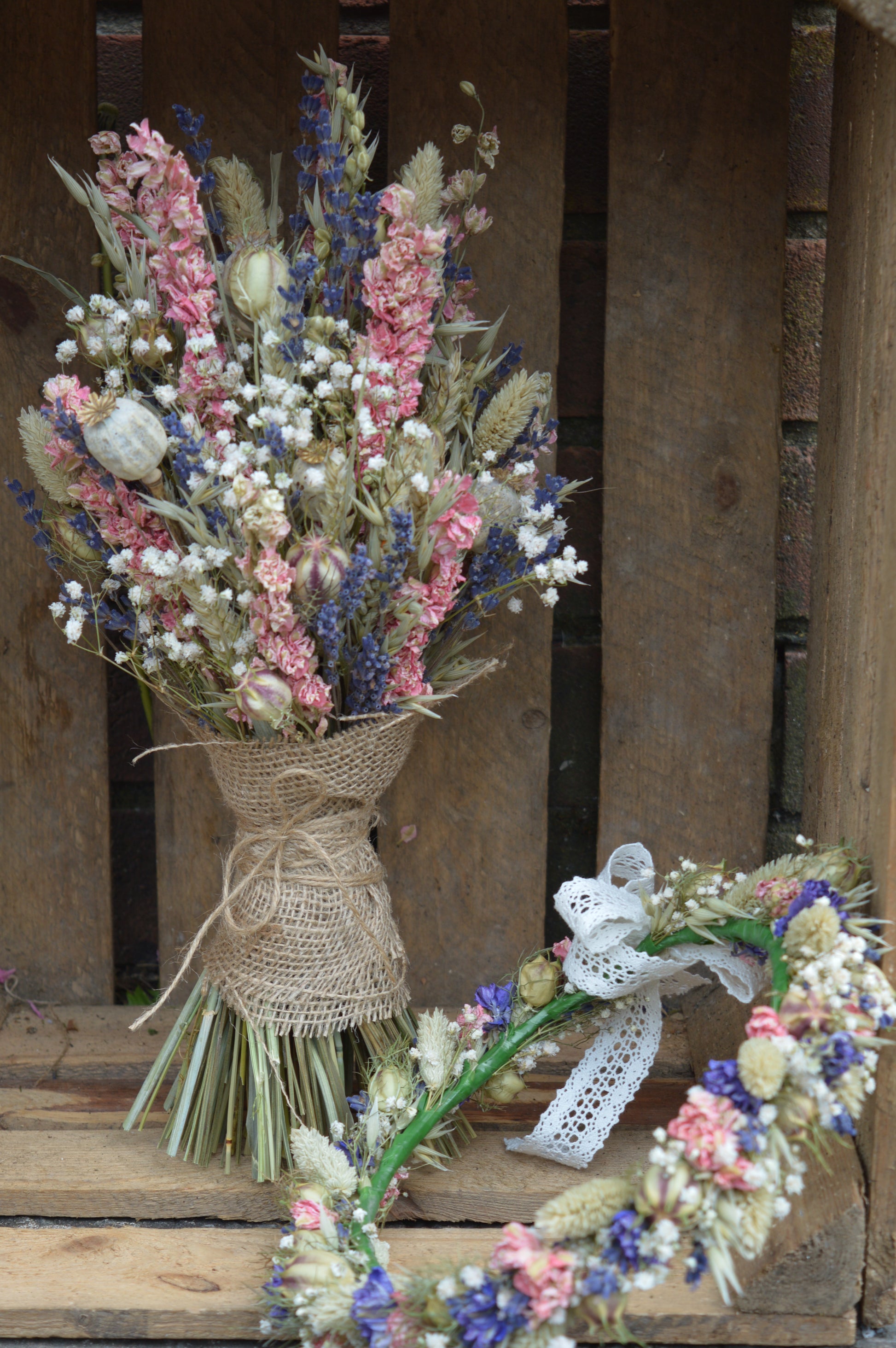 Pastel Pink Flower Crown image 1