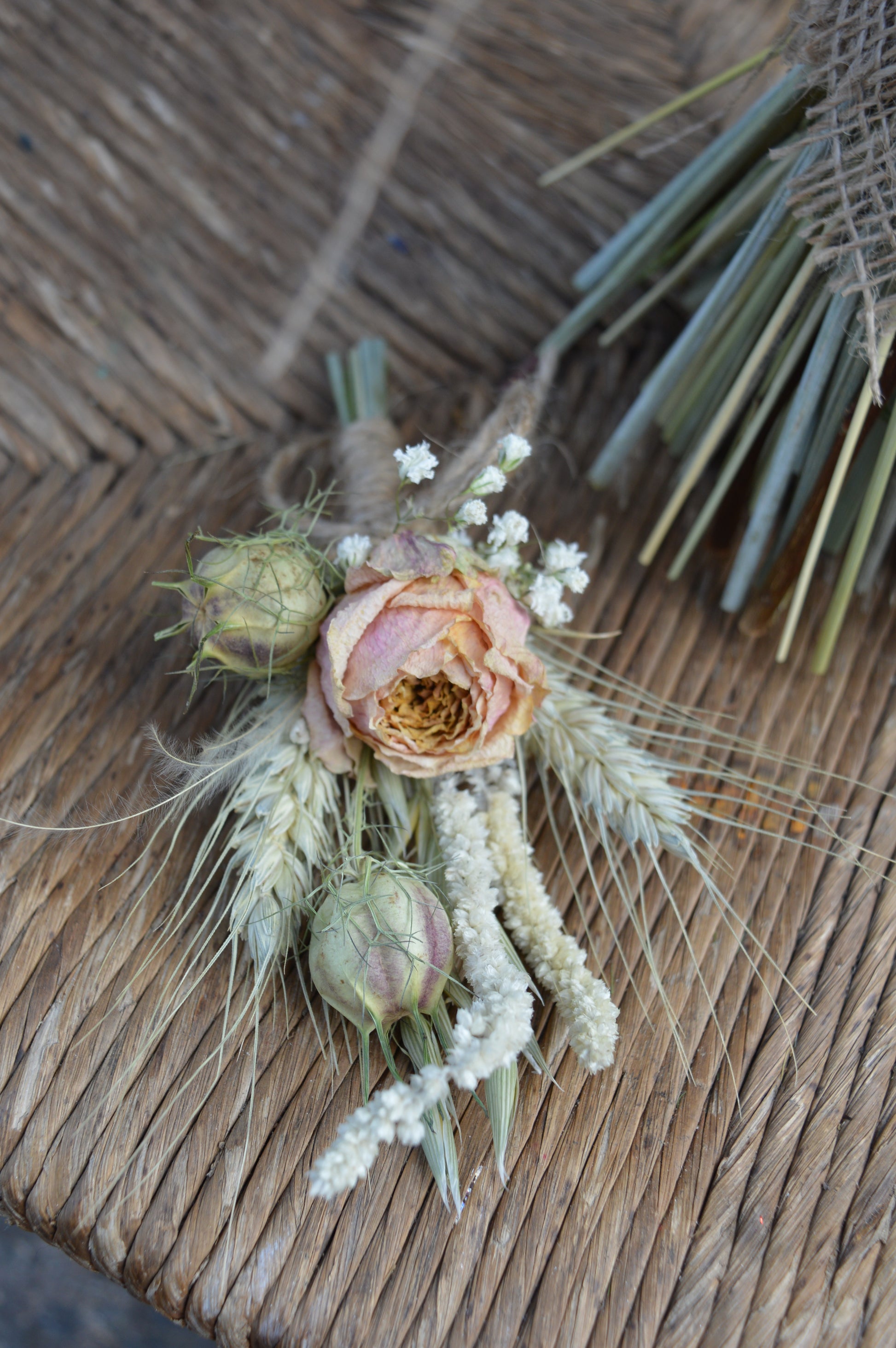Pastel Dried Garden Rose Bouquet image 2