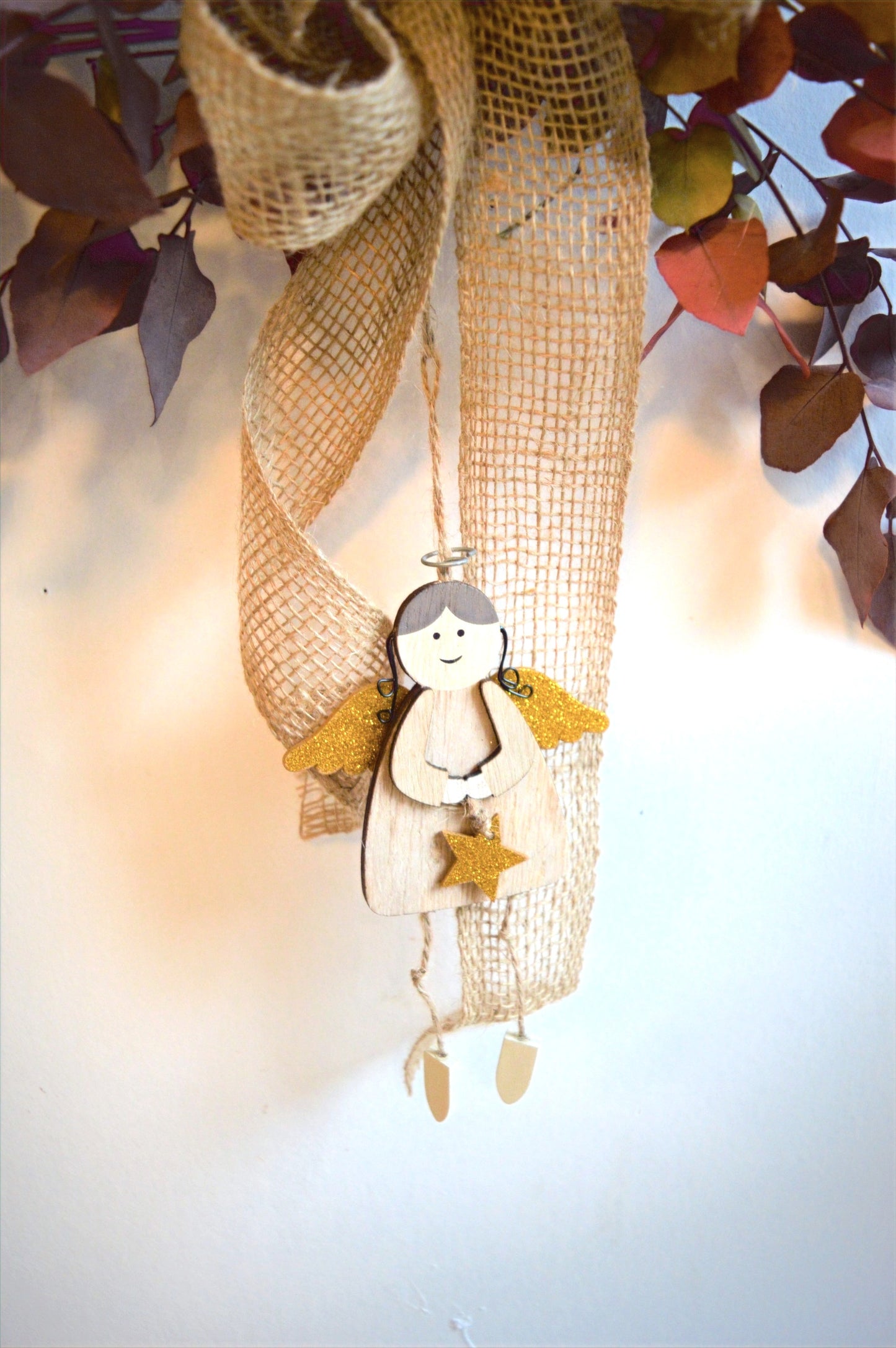 Preserved Eucalyptus Angel Wreath image 1