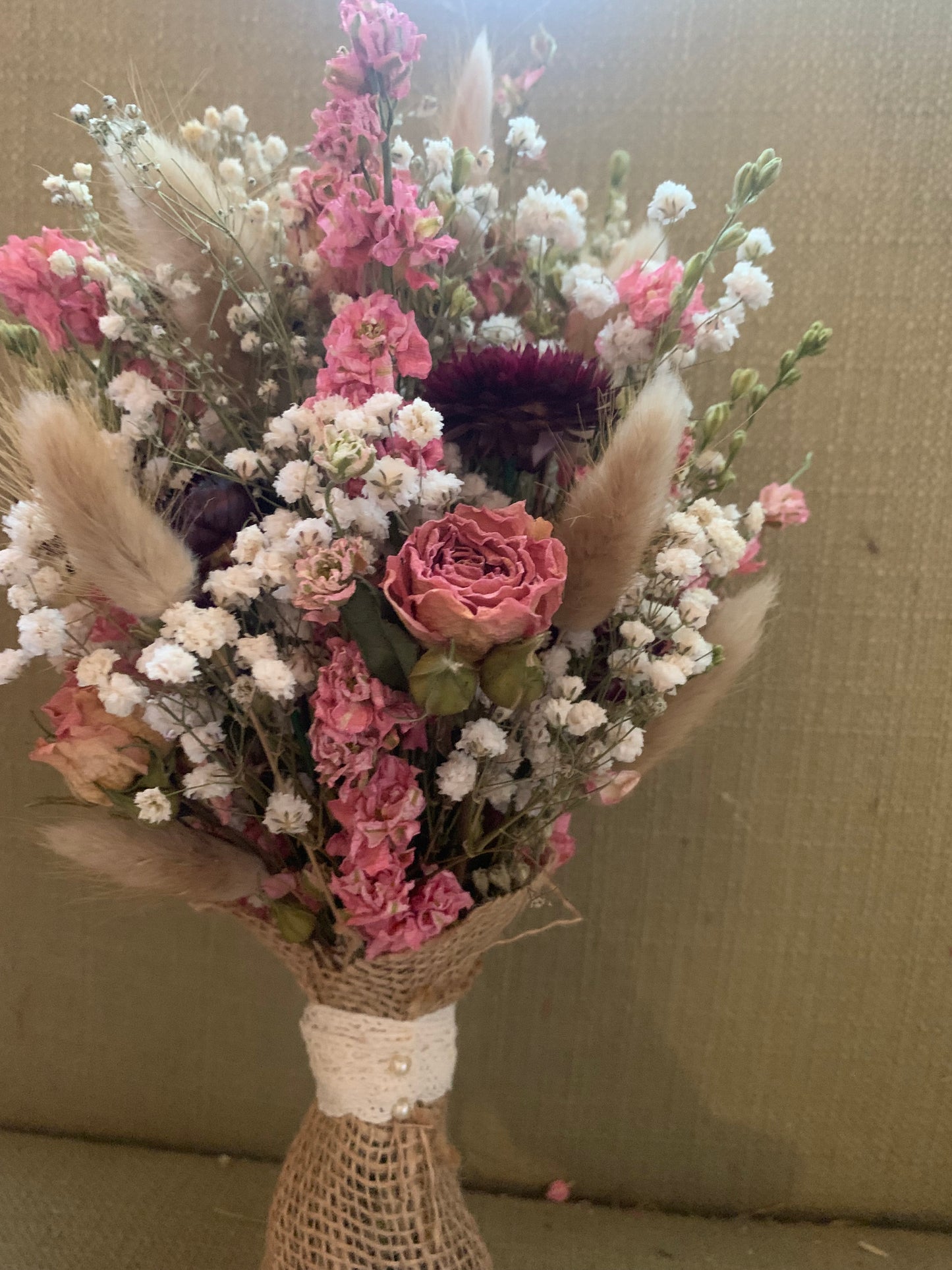 Gypsophila, Larkspur and Rose Bouquet image 1